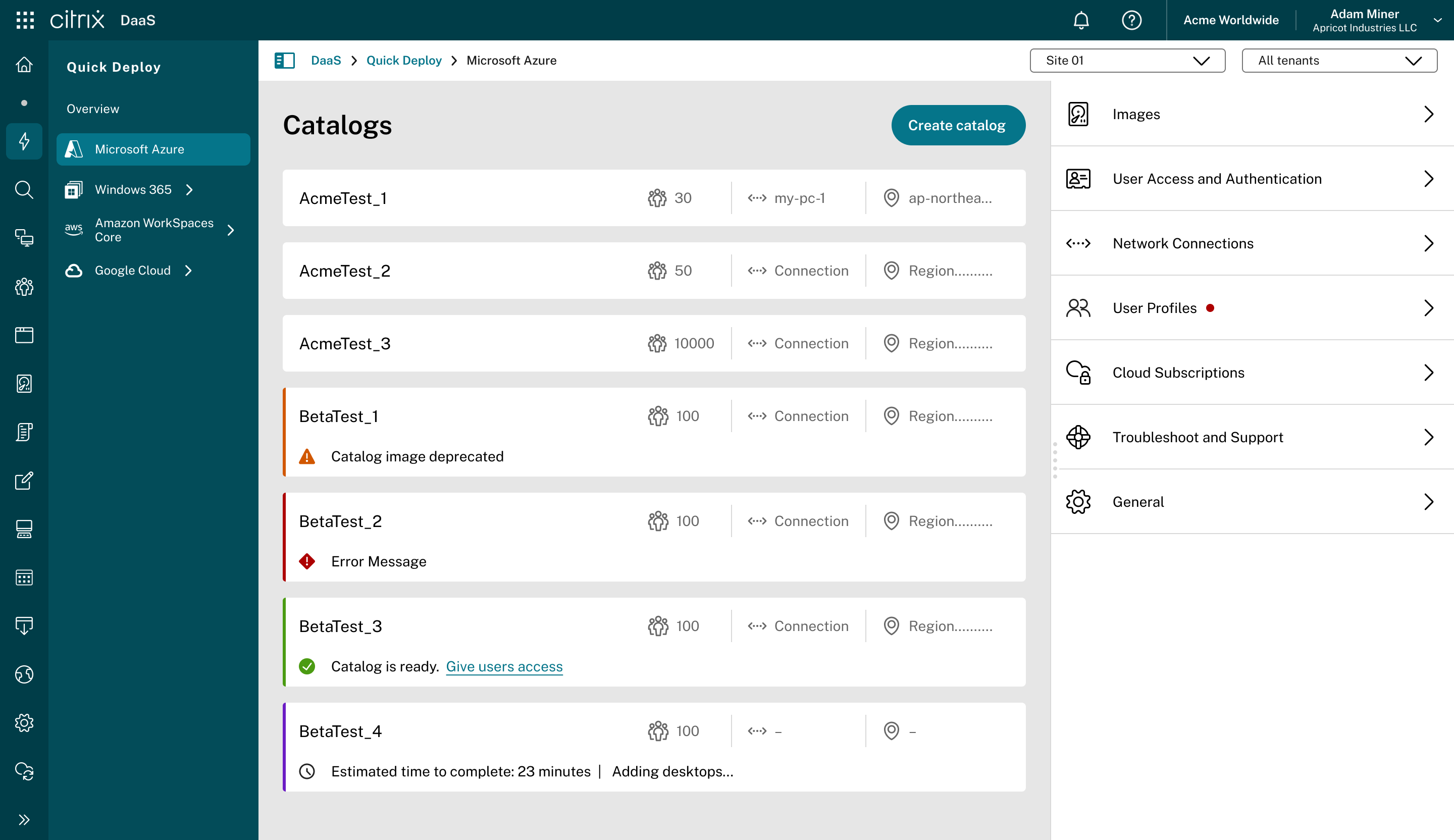 App catalogs