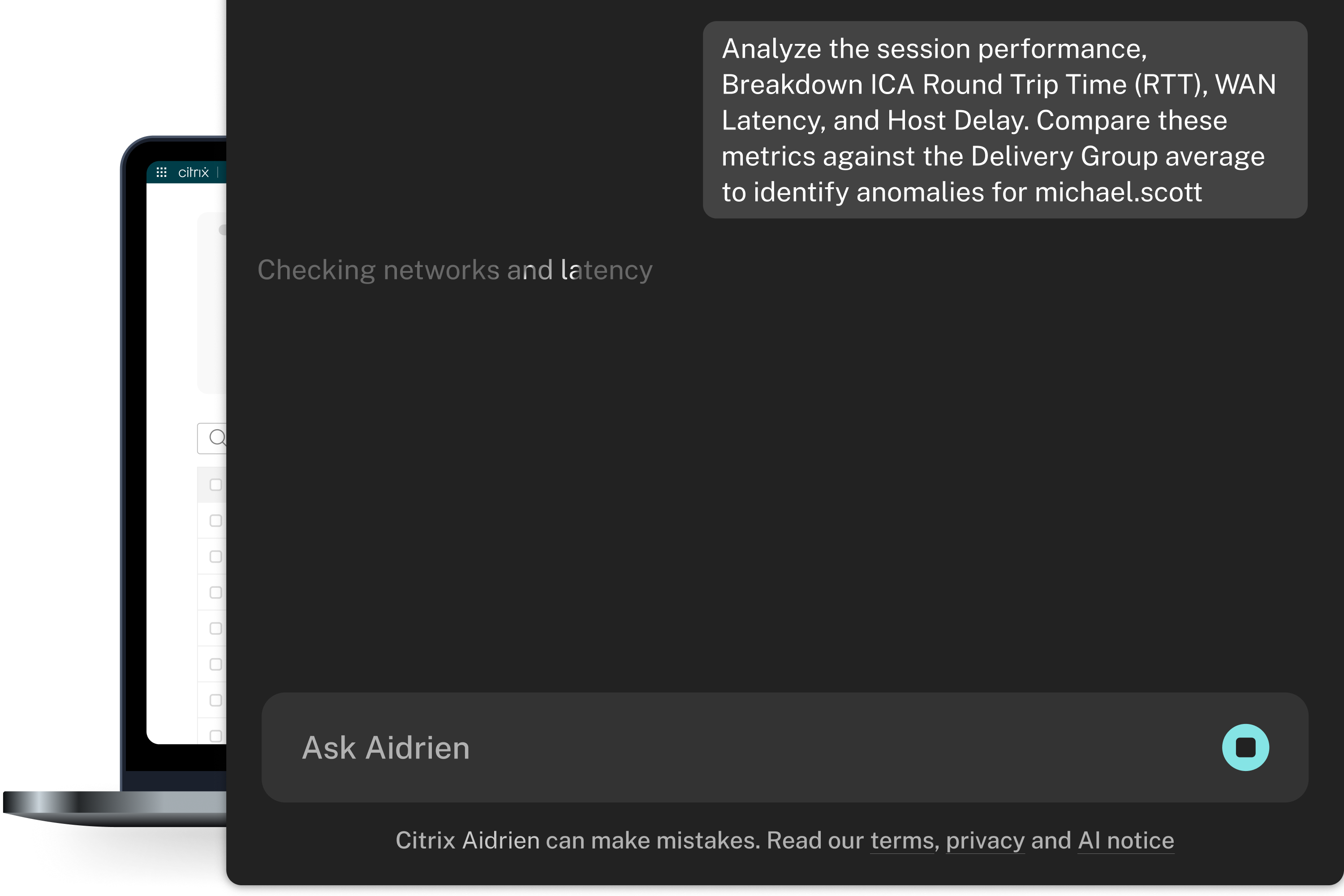 Citrix Aidrien thinking state
