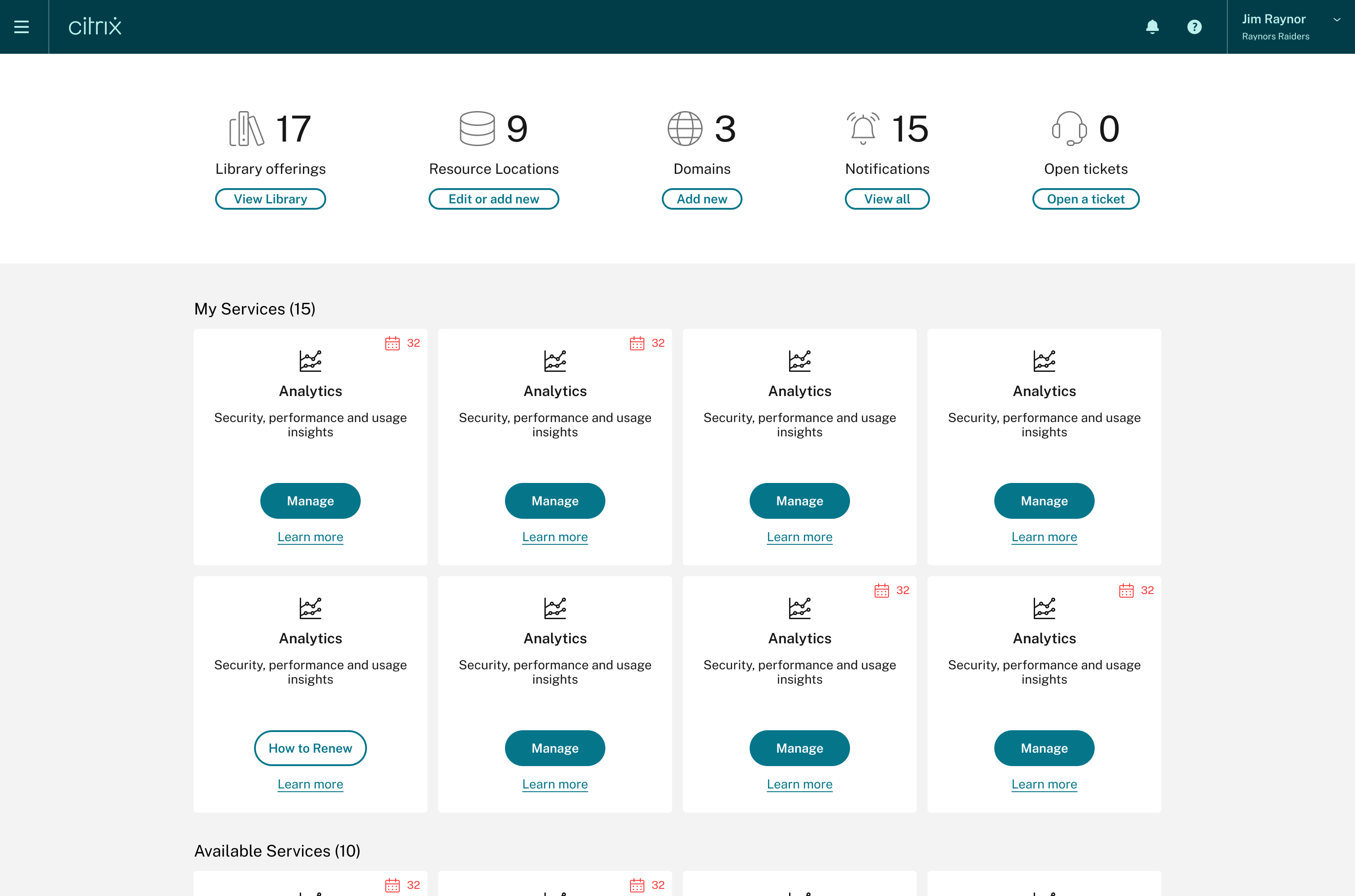 Legacy landing page